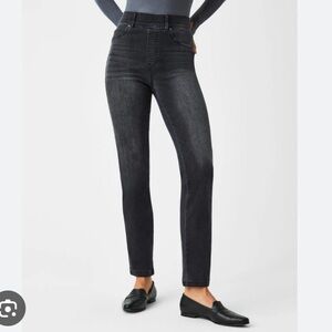 Spanx Ankle straight leg denim jeans vintage black size Large